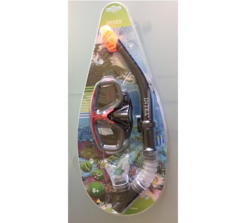Búvárszemüveg+pipa Intex Fekete