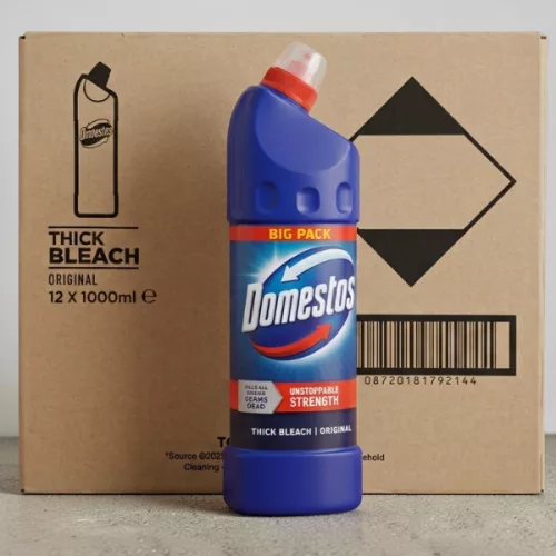 Domestos Original Tisztítószer gél 12×1 liter – Kartonos gazdaságos kiszerelés a megalkuvást nem ismerő tisztaságért
