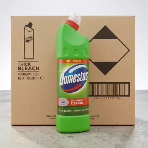 Domestos Mountain Fresh Tisztítószer gél 12×1 liter – Kartonos gazdaságos kiszerelés a maximális higiéniáért