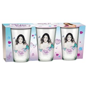 Disney Violetta Üvegpohár Szett – 3 db (237 ml)