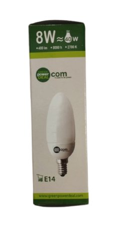 Kompakt fénycső 8W E14