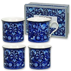   Ashmolean Bögre Szett – Miaolica Blue (4 darabos készlet)