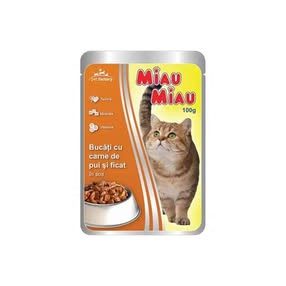 Miau Miau Nedves Macskaeledel 100g Csirke & Máj