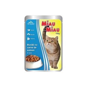 Miau Miau  Nedves Macskaeledel 100g Lazac, Adult