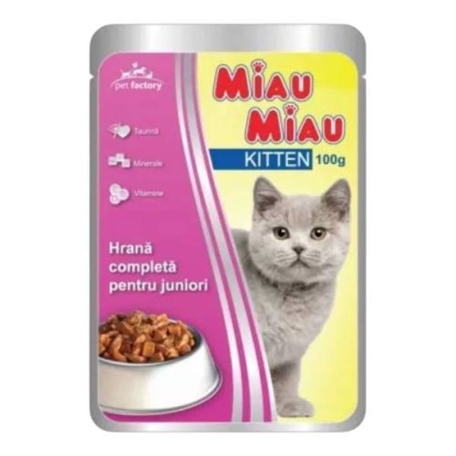 Miau Miau Nedves Macskaeledel 100g Csirke Junior