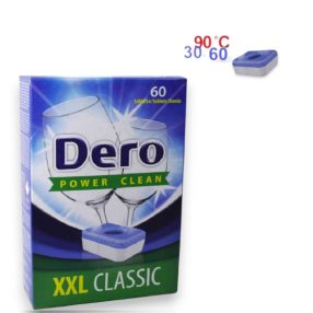   Dero Power Clean XXL Classic Mosogatógép Tabletta – Maximális tisztaság (60 db)