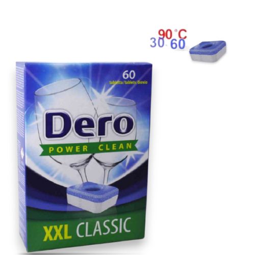 Dero Power Clean XXL Classic Mosogatógép Tabletta – Maximális tisztaság (60 db)