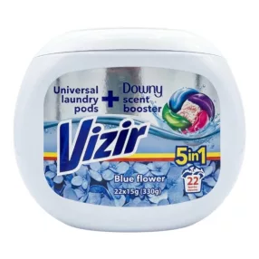   Vizir Universal + Downy Blue Flower 5in1 Mosókapszula – 22 db