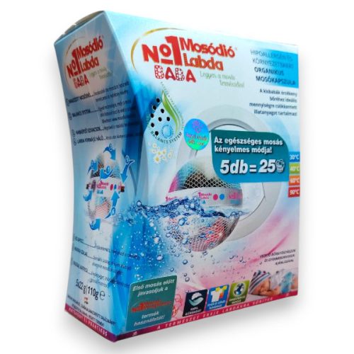 No1 Mosódió Labda Baba organikus mosókapszula 5 db 25 mosás