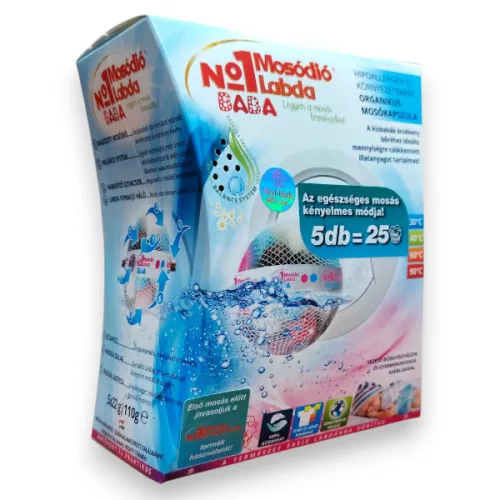 No1 Mosódió Labda Baba organikus mosókapszula 5 db 25 mosás