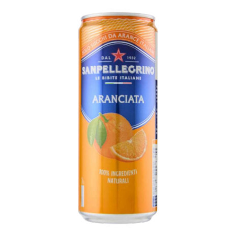 SAN PELLEGRINO 330ML ARANCIATA CAN /24