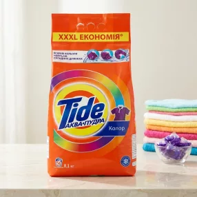   Tide Aqua-Powder Color Automatikus Mosópor – 8,1 kg (54 mosás)