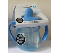 Műanyag csőrös itatópohár 6hónapos kortól Világoskék kupak BPA mentes