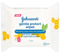 Johnson s Pure Protect Kids nedves törlőkendő 25db-os Nigella&Honey