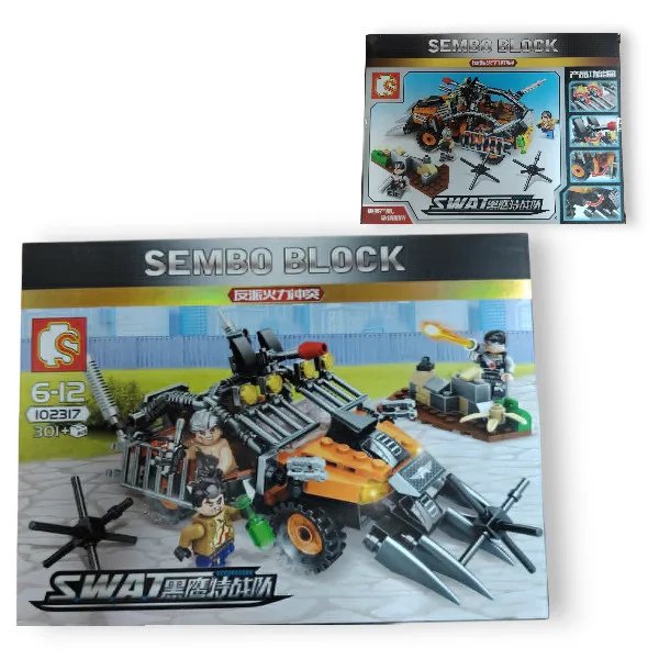 Sembo Block SWAT – Páncélozott Taktikai Terepjáró és Akciókészlet (No. 102317)