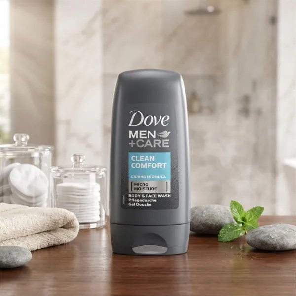 Dove Men+Care Clean Comfort Tusfürdő és Arcmosó Utazó Kiszerelésben (55 ml)