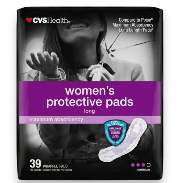 CVS Health Női Inkontinencia Betét (Long) – Maximum Nedvszívó képesség, 39 db