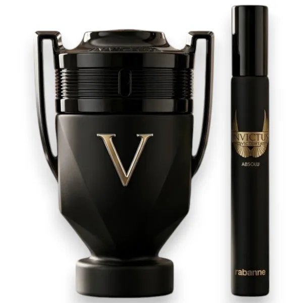 Rabanne Invictus Victory Absolu – Ajándékszett (Parfum Intense 50 ml + Utazási Spray 10 ml)